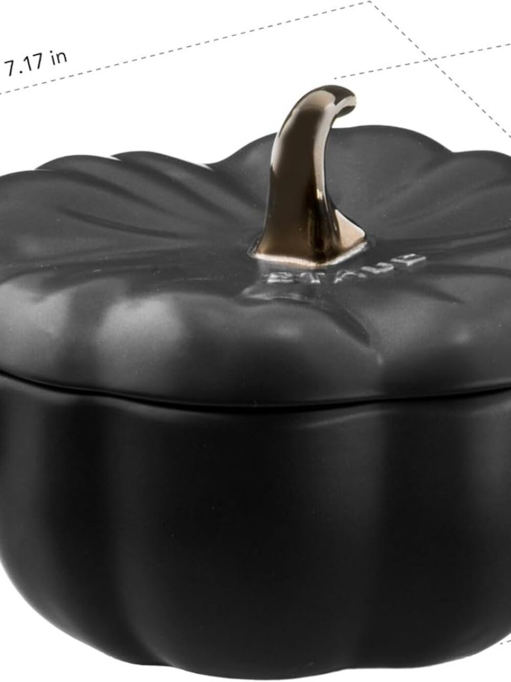 NEW Box Staub Ceramic 0.75-qt Petite Ceramic Pumpkin cocotte, Oven & Stove Safe